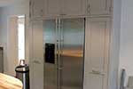 American fridge freezer housing with shaker doors closed